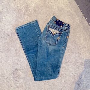 Miss me jeans with gold embellishments